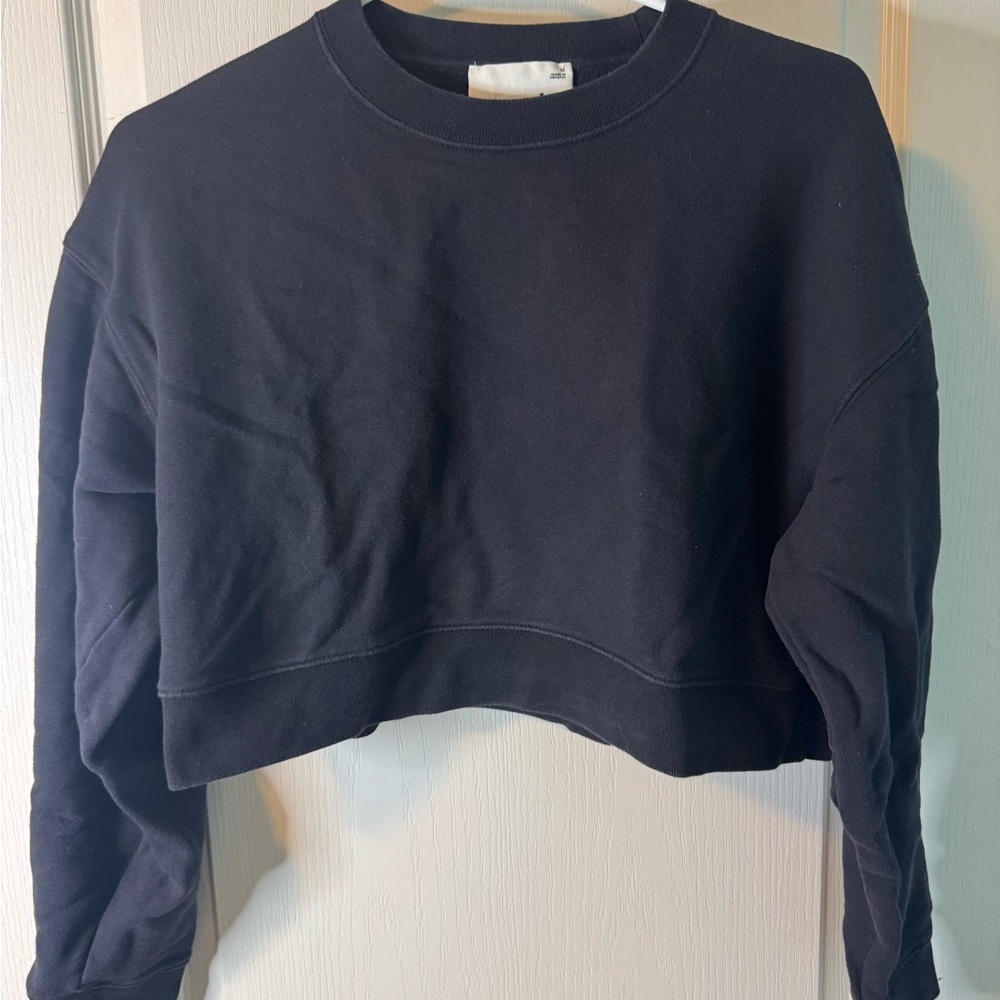 Wilfred Cropped black Crewneck Sweatshirt